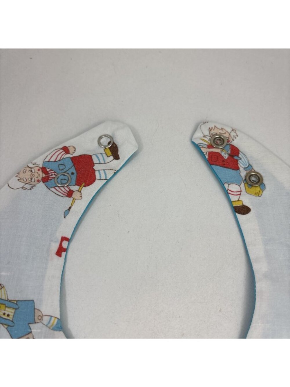 Vintage PINOCCHIO Disney Fabric Handmade Toddler Bib - Adjustable Snap Fasten - Picture 5 of 7